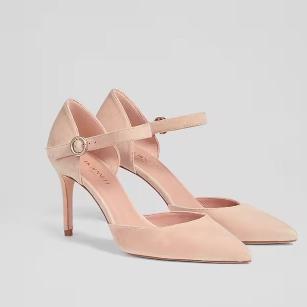 LK Bennett Monet Beige Suede Ankle Strap Heels in Beige Tan size 42/US 11.5 $425